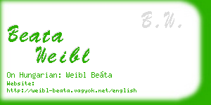 beata weibl business card